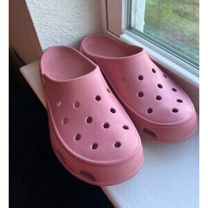 CROCS Women’s Freesail Slide On Clogs in Dusty Rose Pink Size 9